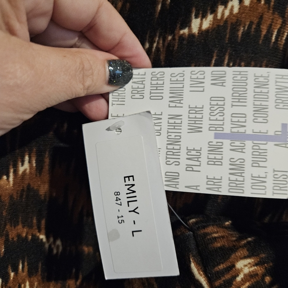 New nwt lularoe Emily dress l large 14 16 - Picture 2 of 2